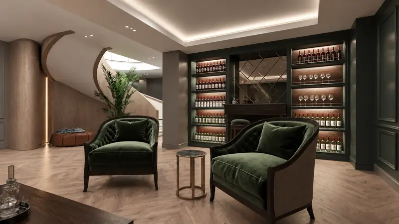 Silivri Villa I — bar ve merdiven alanı